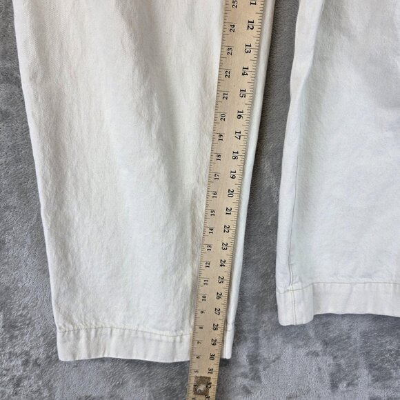 Banana Republic Jeans Womens 26 Ecru High-Rise Relaxed Wide Leg Premium Denim - Picture 4 of 13